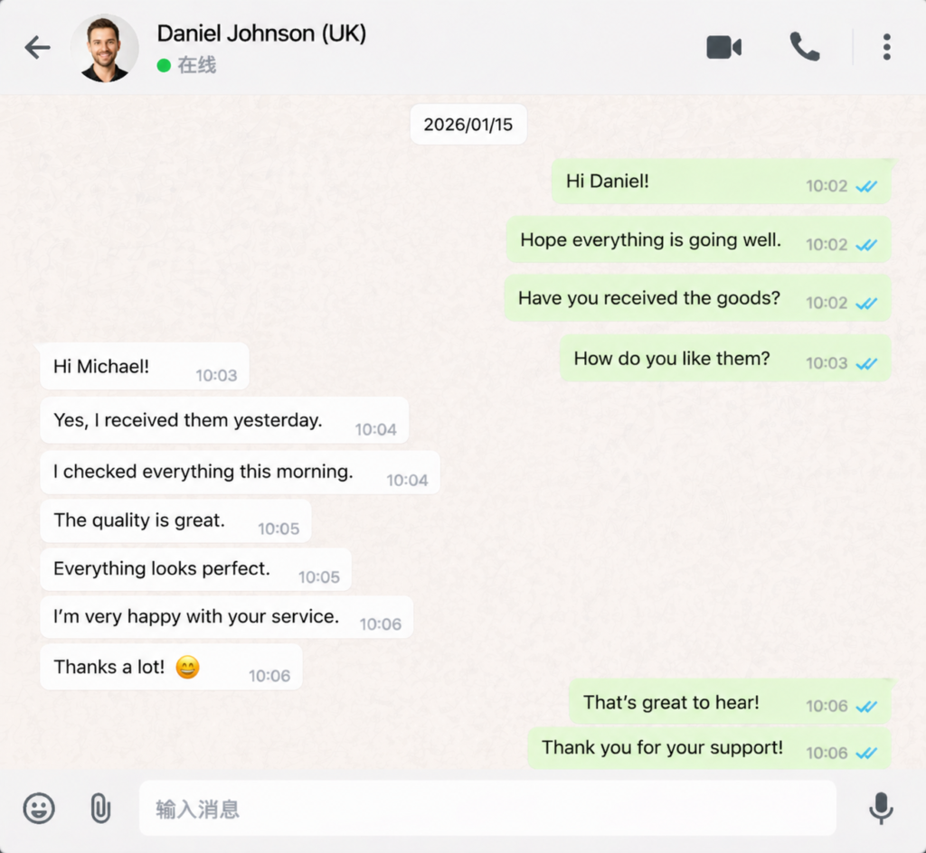 Customer feedback from Xiangyi Hydraulic