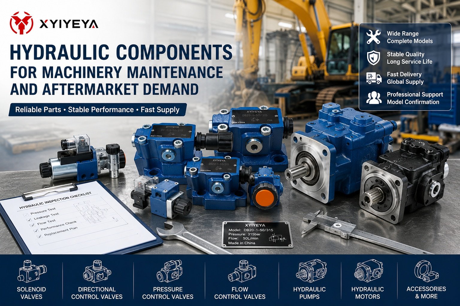Hydraulic components and XYIYEYA