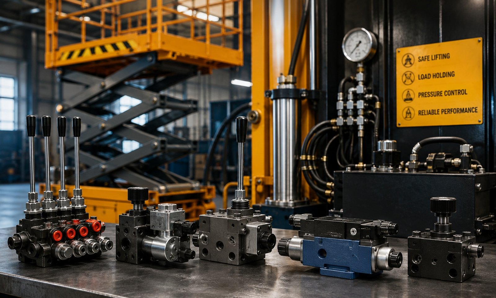 hydraulic valves for lifting equipment