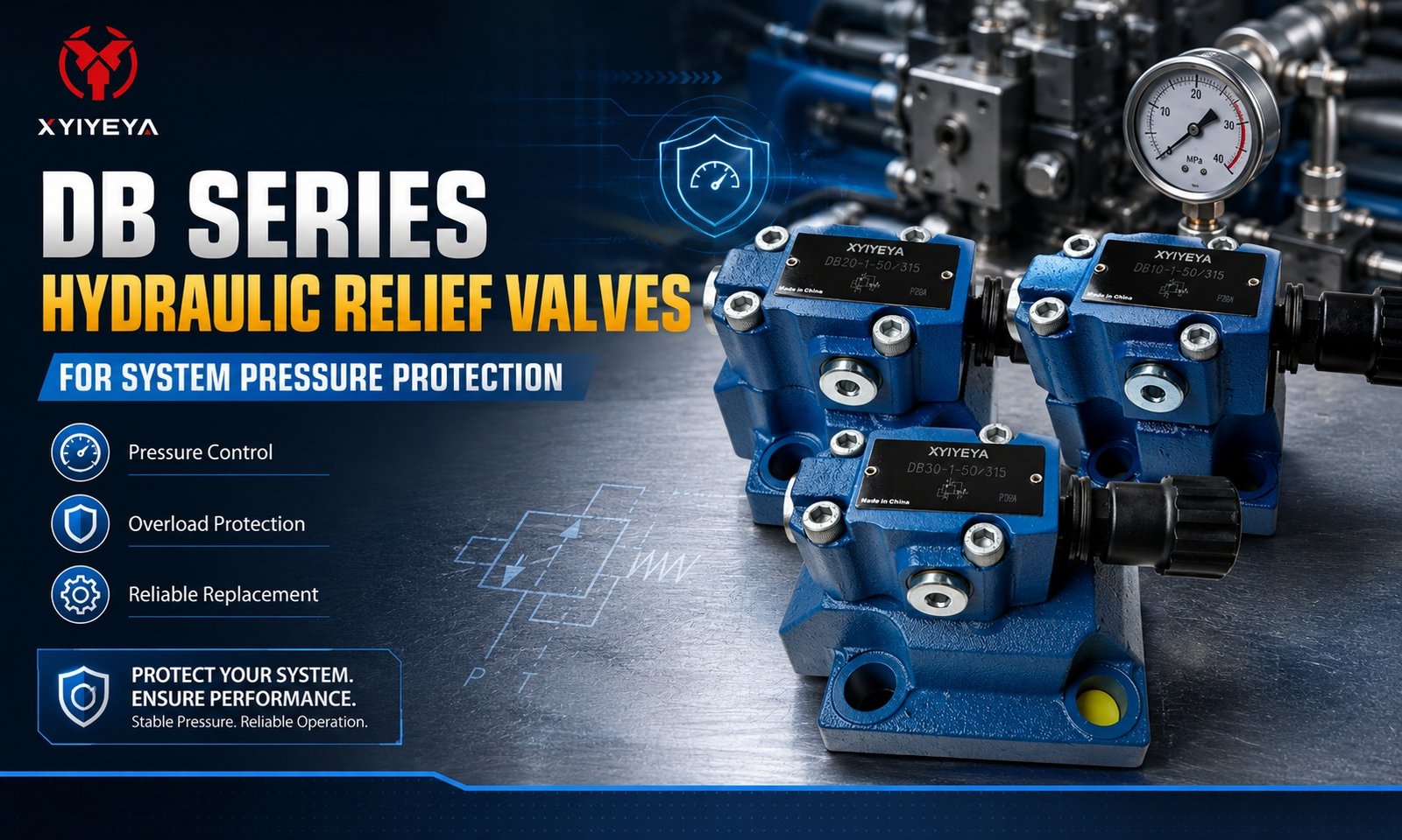 DB Series hydraulic relief valve