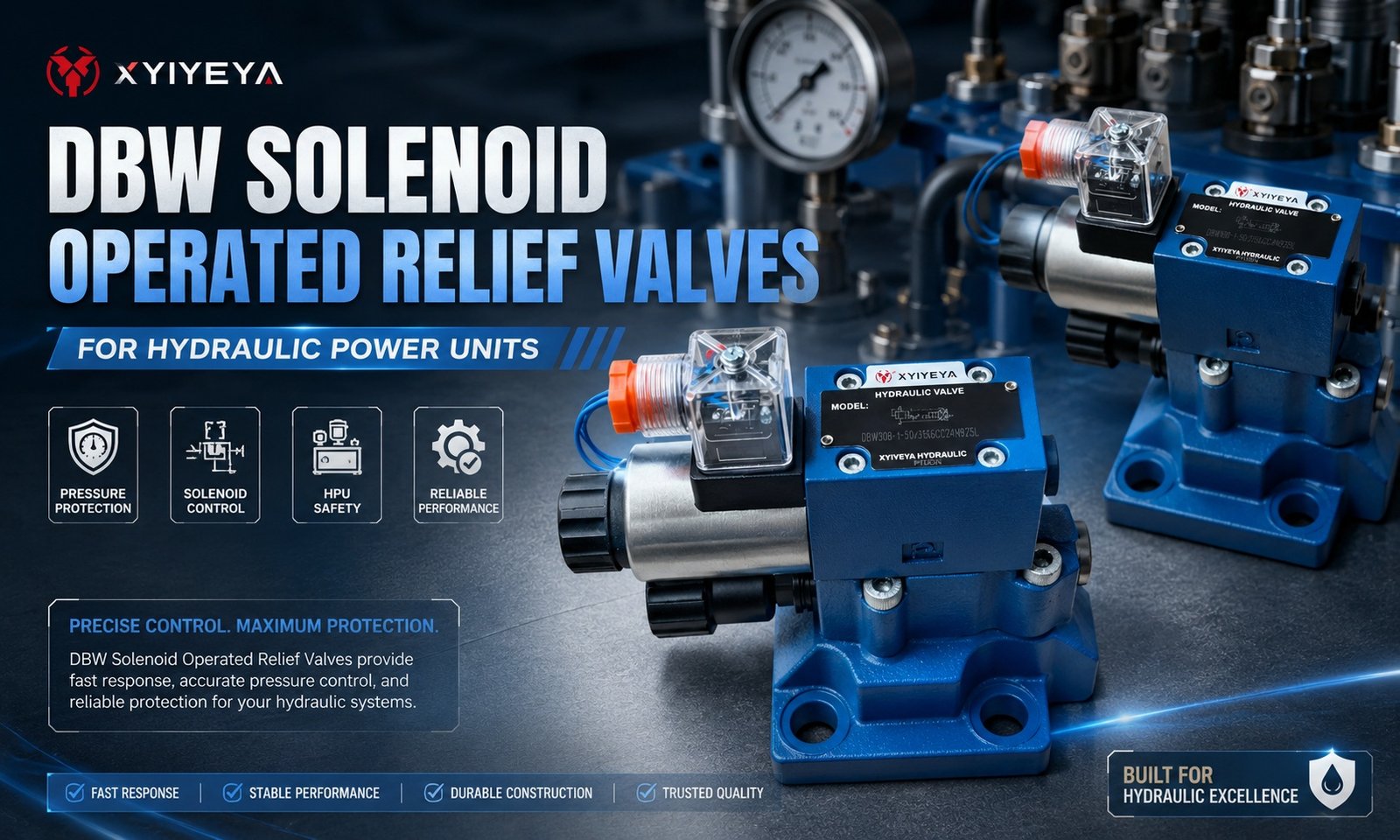 DBW solenoid operated relief valveDBW solenoid operated relief valve