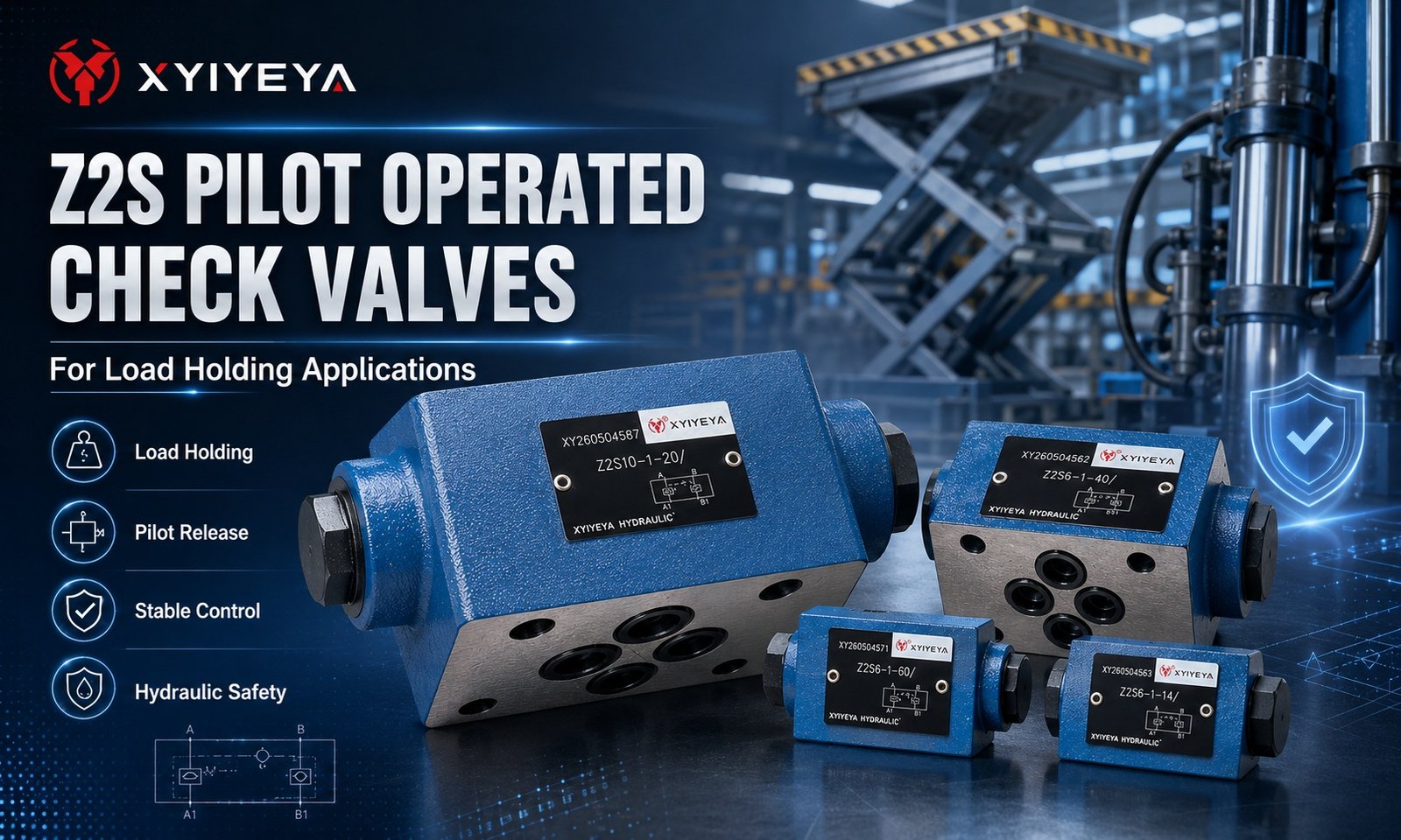 Z2S pilot operated check valve