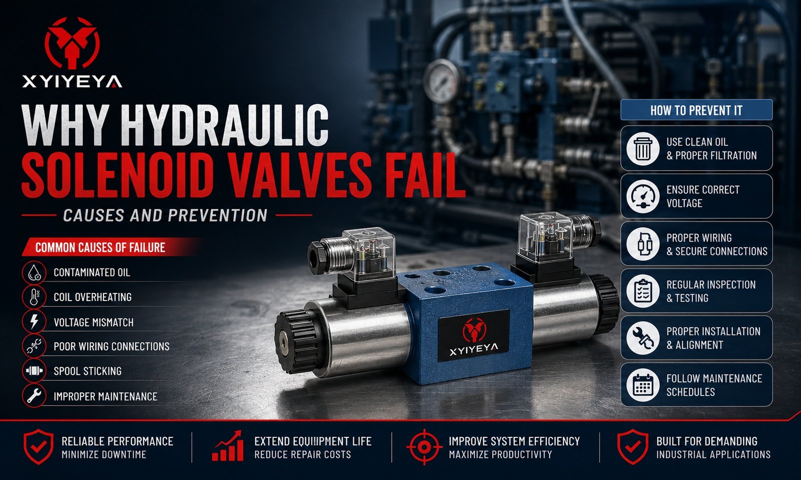 hydraulic solenoid valve failure