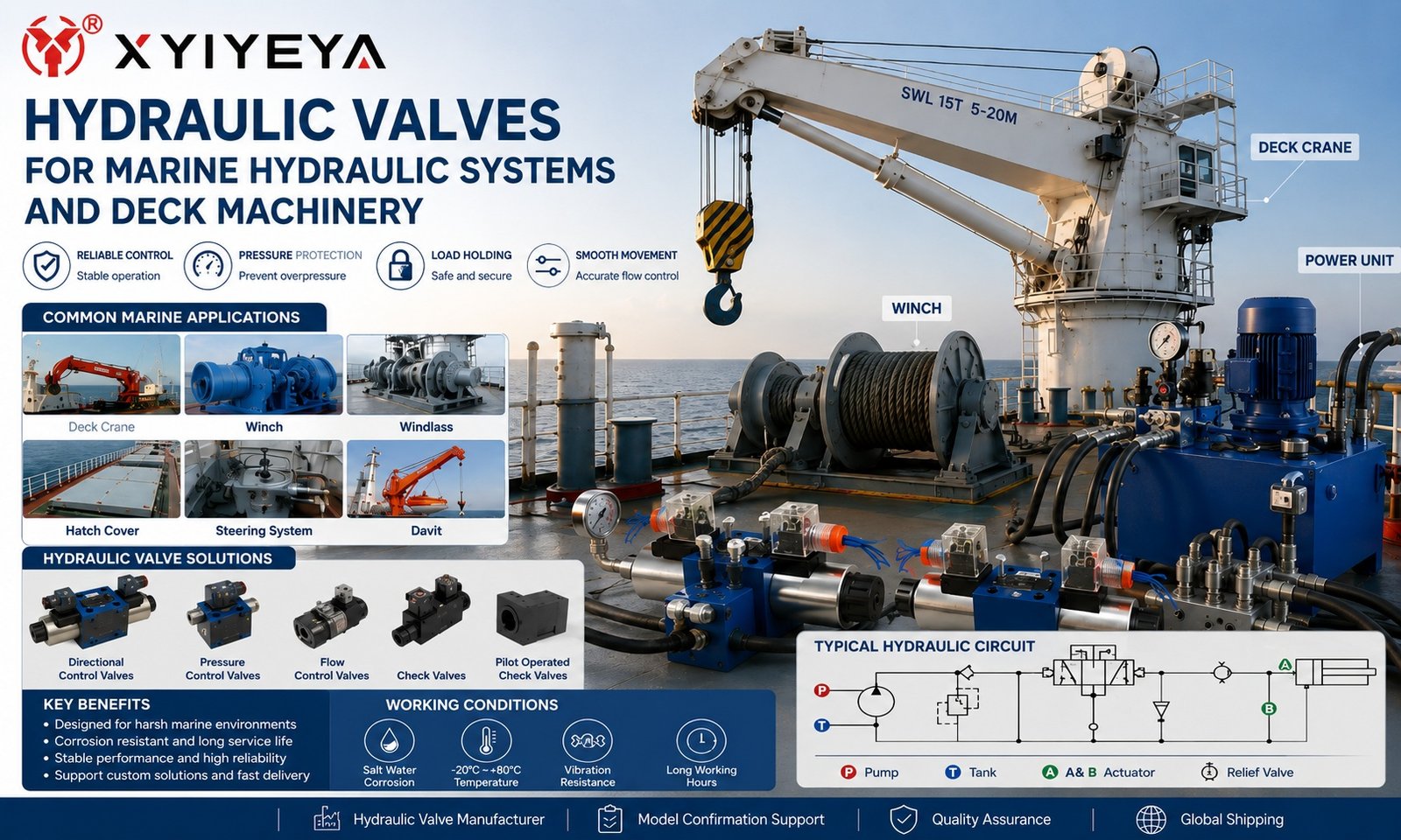 hydraulic valves for marine systems