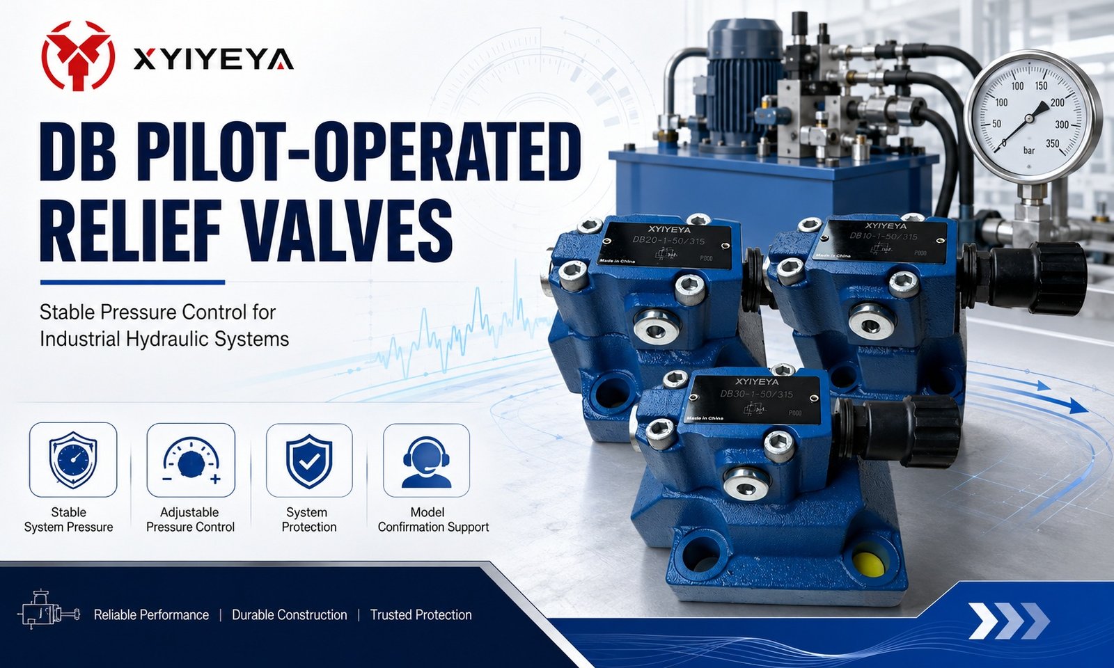 DB pilot-operated relief valve