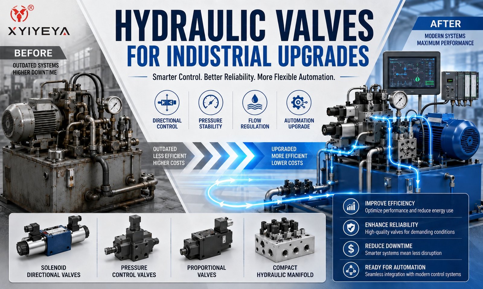 hydraulic valves in industrial upgrades