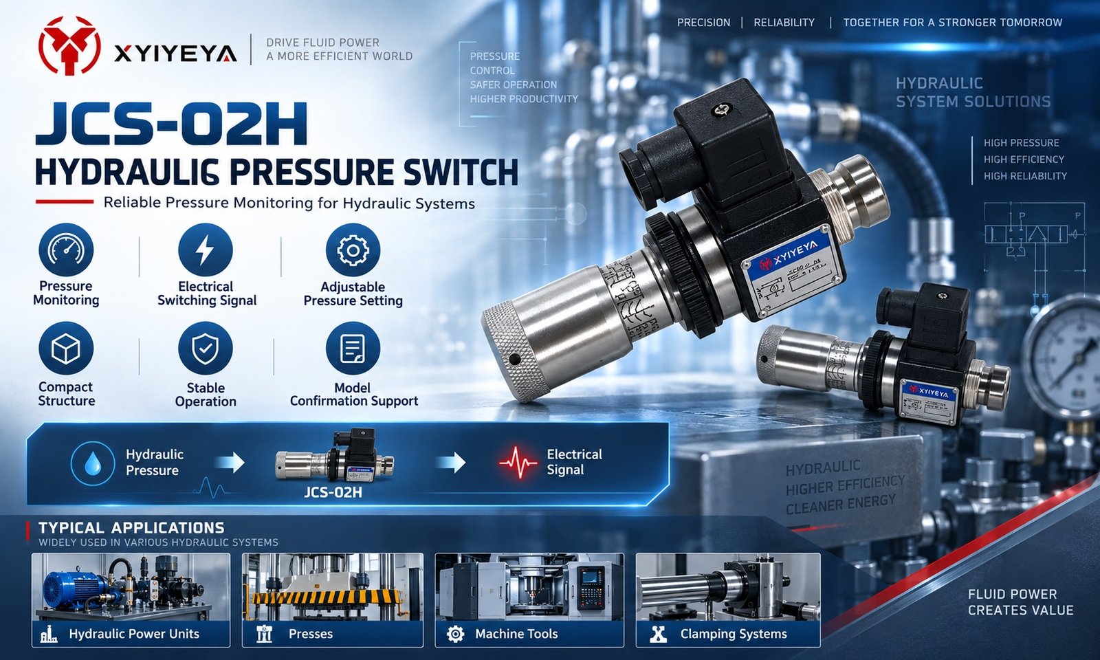 JCS-02H hydraulic pressure switch