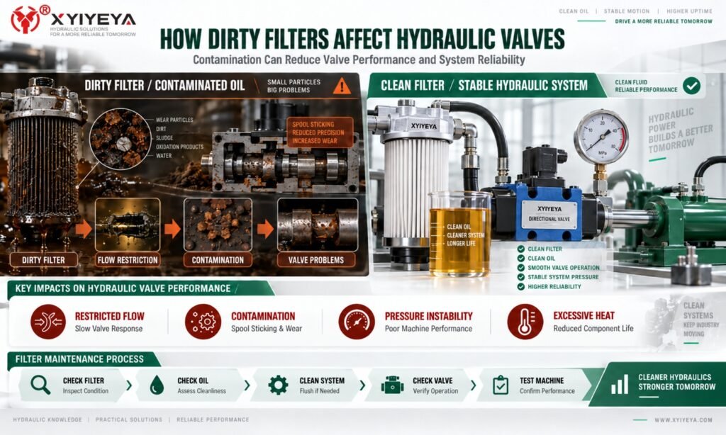dirty hydraulic filters