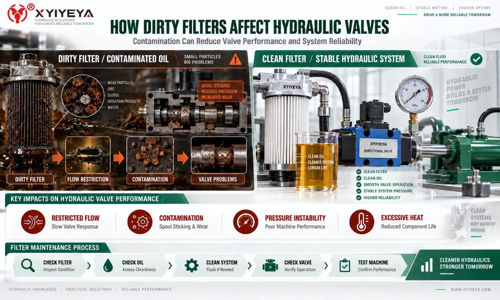 dirty hydraulic filters