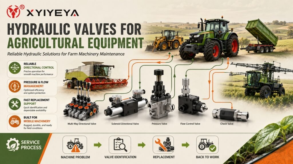 hydraulic valves for agricultural equipment