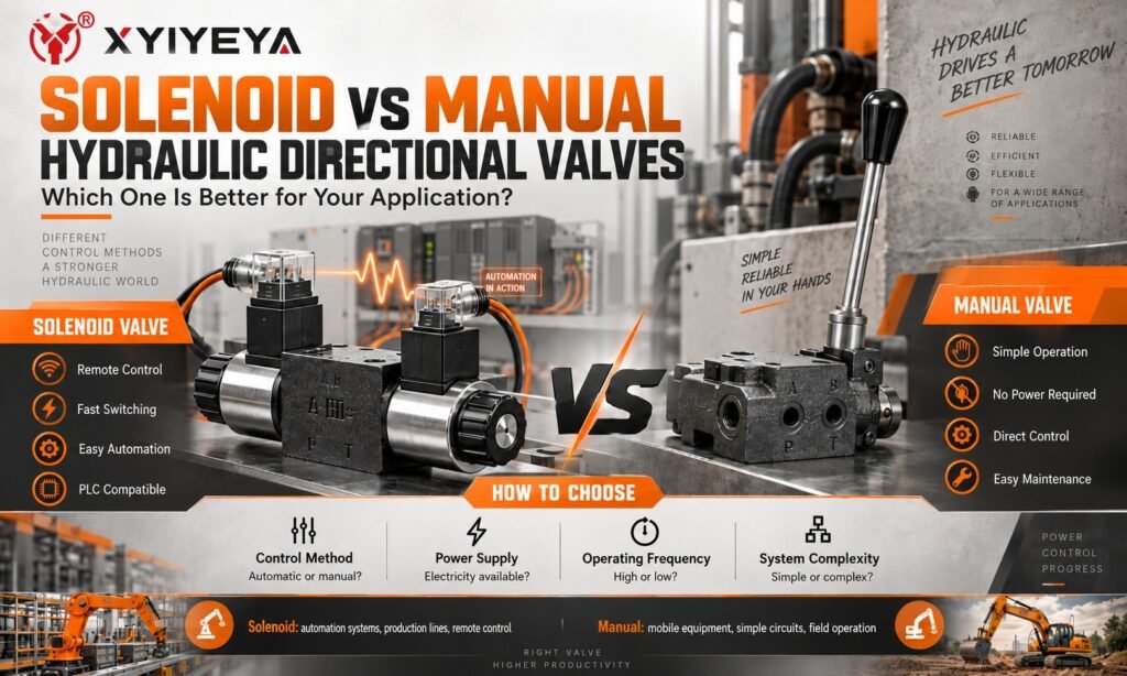 solenoid vs manual hydraulic directional valves